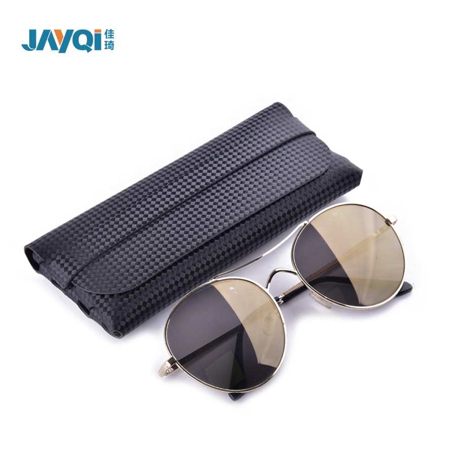 Bolsa de cuero para gafas de sol negras de alta calidad Bolsa para gafas