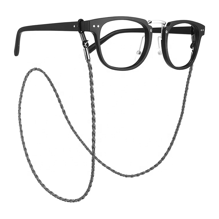 Gafas de sol de cuero en blanco ajustables al por mayor a granel Cadenas y cordones para anteojos