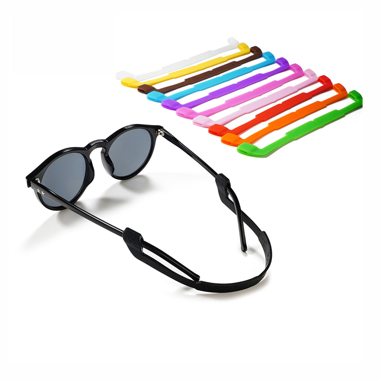 Cadenas y cordones de anteojos personalizados con correas multicolores para colgar gafas de sol de silicona