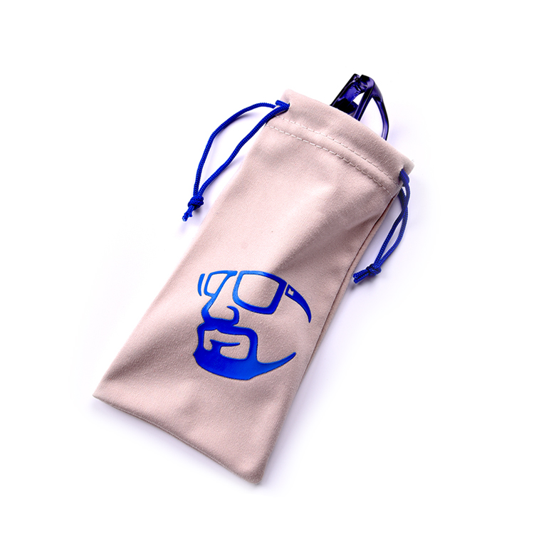 Bolsa de bolsa de anteojos suave de serigrafía con personalizado
