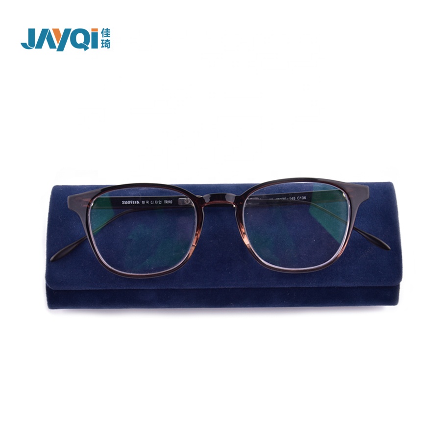 Estuche de anteojos de cuero plegable hecho a mano impreso personalizado