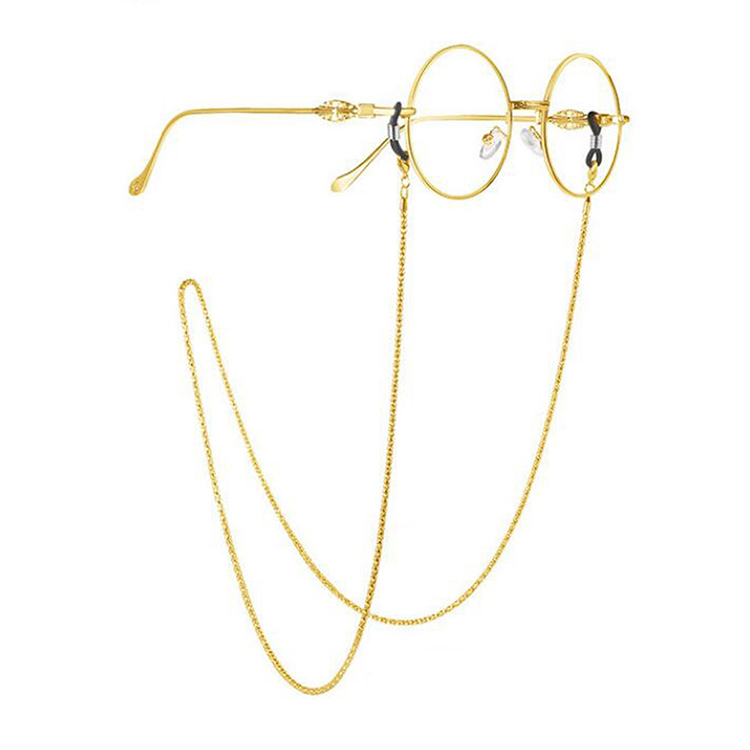 Jiaqi moda oro negro gafas de sol correa gafas cadenas y cordones