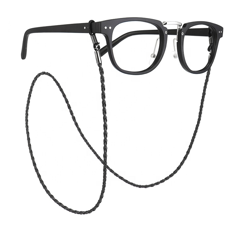 Gafas de sol de cuero en blanco ajustables al por mayor a granel Cadenas y cordones para anteojos