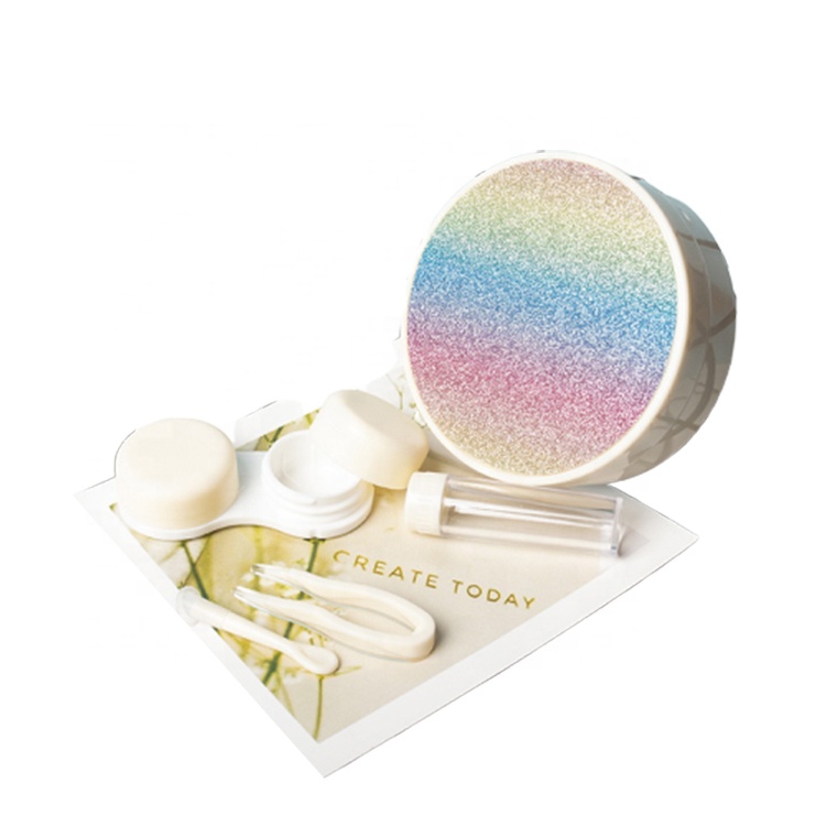 Estuche para lentes de contacto de cristal de belleza
