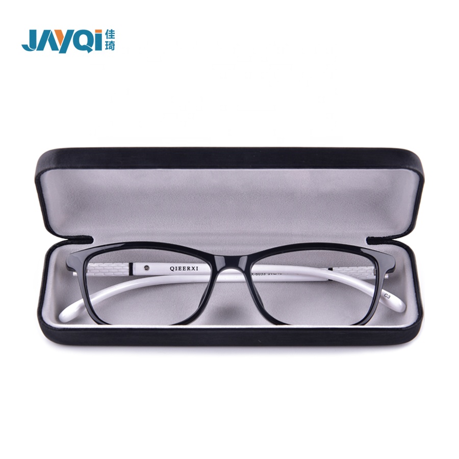 Caja de gafas de sol Logotipo personalizado de cuero Caja de gafas ópticas 