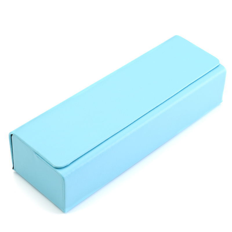 Caja de gafas rectangular de moda con logotipo personalizado hecho a mano