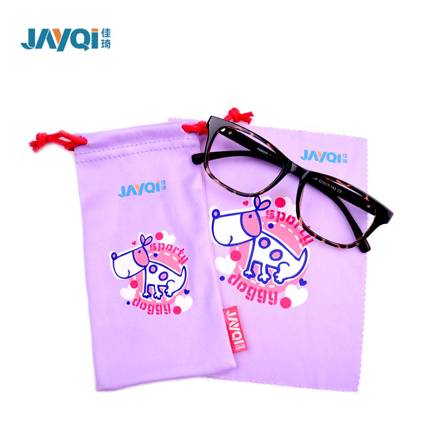 Bolsa de gafas de sol con bolsa de tela de microfibra con logotipo personalizado 