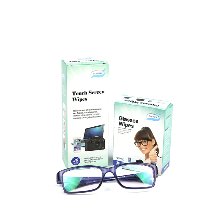 Toallitas prehumedecidas para lentes desechables prehumedecidas de un solo paquete